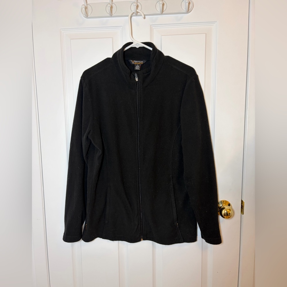 Black Women's Fleece Jacket - Picture 2 of 6
